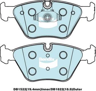 Bendix-AU DB1522 EURO+ - Bremsbelagsatz, Scheibenbremse alexcarstop-ersatzteile.com