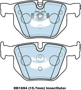 Bendix-AU DB1694 EURO+ - Bremsbelagsatz, Scheibenbremse alexcarstop-ersatzteile.com