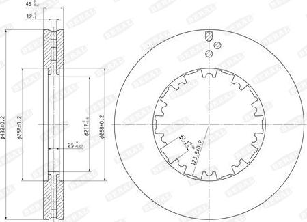 Beral BCR225A - Bremsscheibe alexcarstop-ersatzteile.com