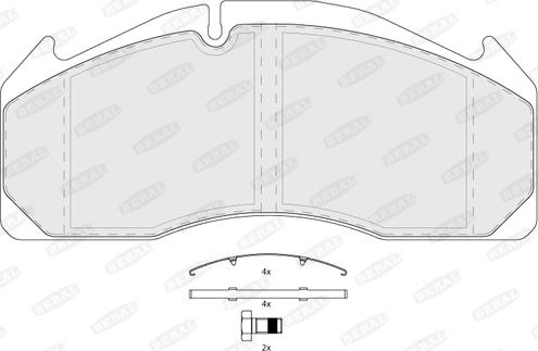 Beral BCV29125TK - Bremsbelagsatz, Scheibenbremse alexcarstop-ersatzteile.com