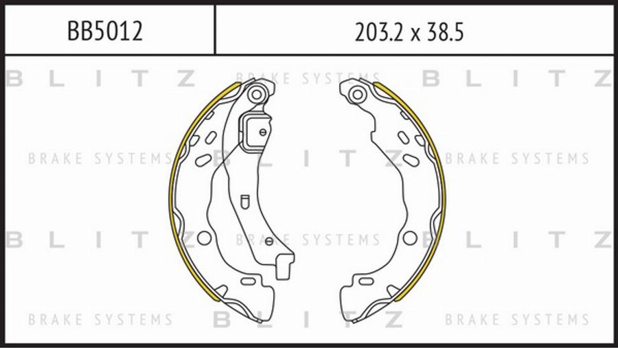 Blitz BB5012 - Bremsbackensatz alexcarstop-ersatzteile.com