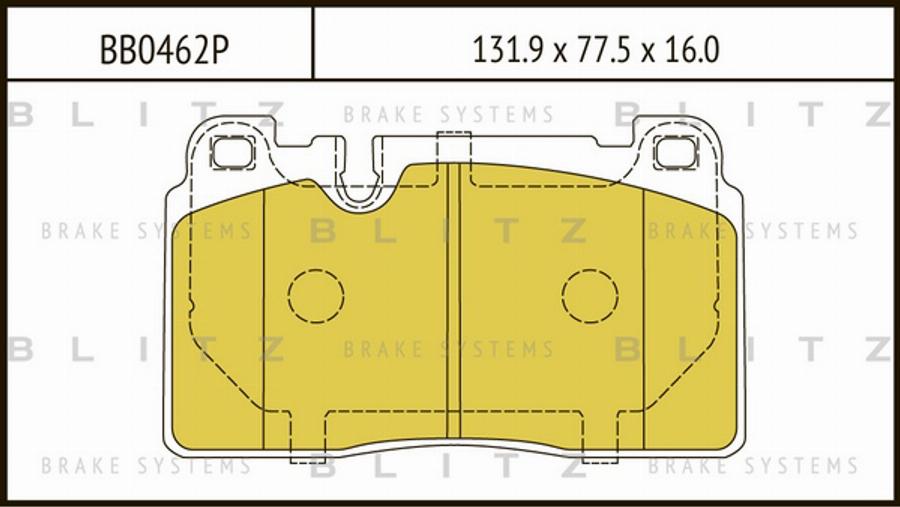 Blitz BB0462P - Bremsbelagsatz, Scheibenbremse alexcarstop-ersatzteile.com