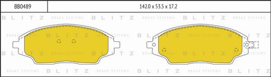 Blitz BB0489 - Bremsbelagsatz, Scheibenbremse alexcarstop-ersatzteile.com