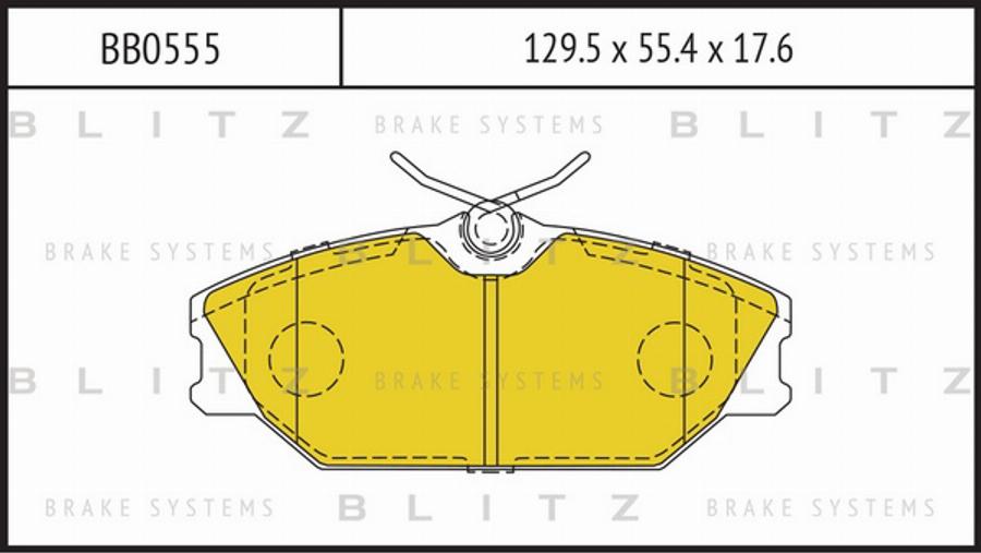 Blitz BB0555 - Bremsbelagsatz, Scheibenbremse alexcarstop-ersatzteile.com