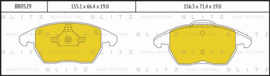 Blitz BB0529 - Bremsbelagsatz, Scheibenbremse alexcarstop-ersatzteile.com