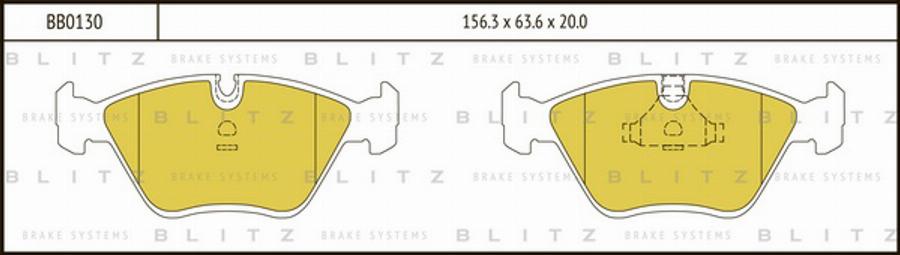 Blitz BB0130 - Bremsbelagsatz, Scheibenbremse alexcarstop-ersatzteile.com