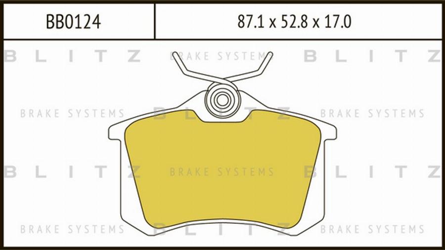 Blitz BB0124 - Bremsbelagsatz, Scheibenbremse alexcarstop-ersatzteile.com