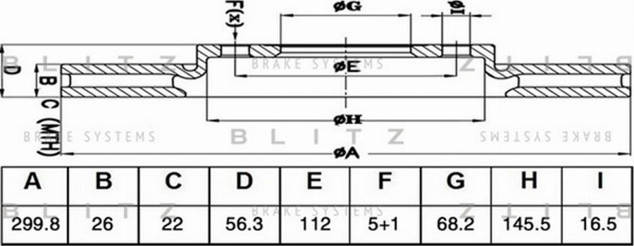 Blitz BS0502 - Bremsscheibe alexcarstop-ersatzteile.com