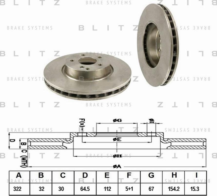 Blitz BS0268 - Hochleistungs-Bremsscheibe alexcarstop-ersatzteile.com