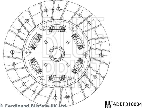 Blue Print ADBP310004 - Kupplungsscheibe alexcarstop-ersatzteile.com