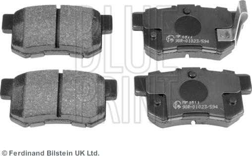 Blue Print ADL144212 - Bremsbelagsatz, Scheibenbremse alexcarstop-ersatzteile.com