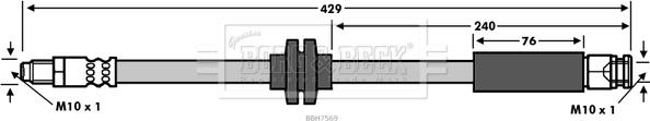 Borg & Beck BBH7569 - Bremsschlauch alexcarstop-ersatzteile.com