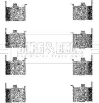 Borg & Beck BBK1157 - Zubehörsatz, Scheibenbremsbelag alexcarstop-ersatzteile.com