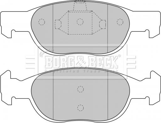 Borg & Beck BBP1499 - Bremsbelagsatz, Scheibenbremse alexcarstop-ersatzteile.com