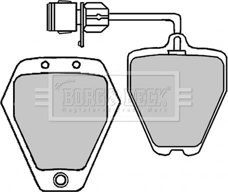 Borg & Beck BBP1647 - Bremsbelagsatz, Scheibenbremse alexcarstop-ersatzteile.com