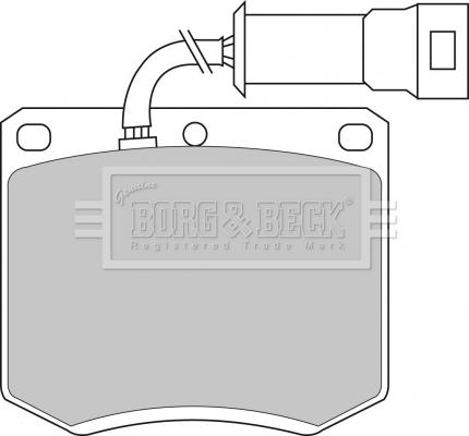 Borg & Beck BBP1052 - Bremsbelagsatz, Scheibenbremse alexcarstop-ersatzteile.com