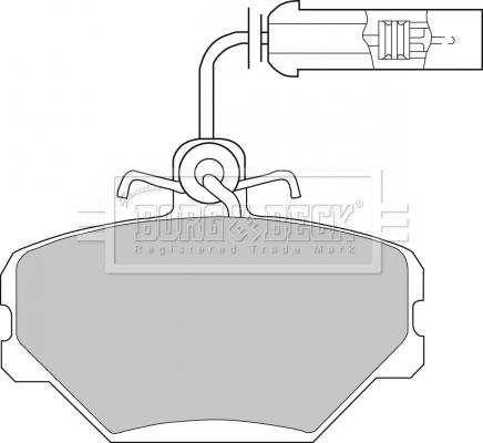 Borg & Beck BBP1086 - Bremsbelagsatz, Scheibenbremse alexcarstop-ersatzteile.com