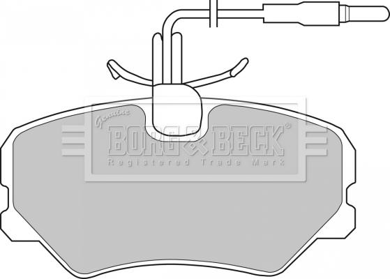 Borg & Beck BBP1105 - Bremsbelagsatz, Scheibenbremse alexcarstop-ersatzteile.com