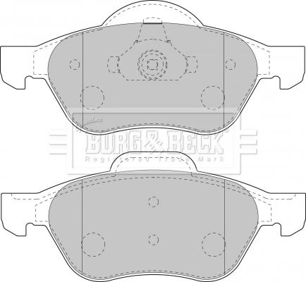 Borg & Beck BBP1806 - Bremsbelagsatz, Scheibenbremse alexcarstop-ersatzteile.com