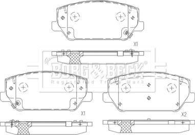 Borg & Beck BBP2675 - Bremsbelagsatz, Scheibenbremse alexcarstop-ersatzteile.com