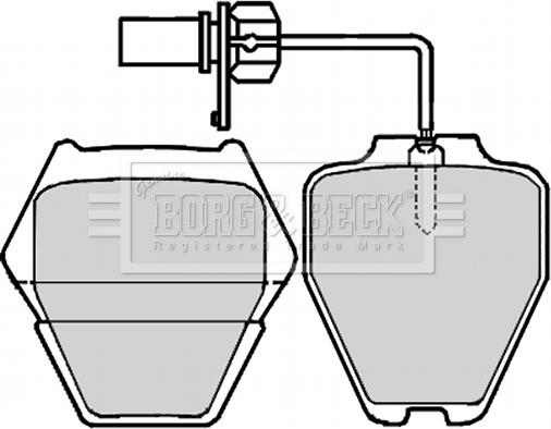 Borg & Beck BBP2199 - Bremsbelagsatz, Scheibenbremse alexcarstop-ersatzteile.com