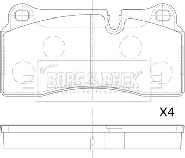 Borg & Beck BBP2893 - Bremsbelagsatz, Scheibenbremse alexcarstop-ersatzteile.com