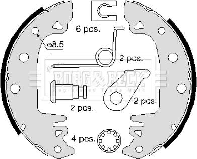 Borg & Beck BBS6086 - Bremsbackensatz alexcarstop-ersatzteile.com