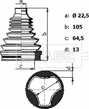 Borg & Beck BCB6434 - Faltenbalg, Antriebswelle alexcarstop-ersatzteile.com