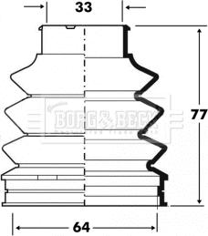 Borg & Beck BCB6095 - Faltenbalg, Antriebswelle alexcarstop-ersatzteile.com