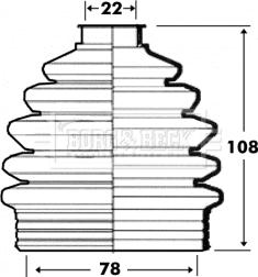 Borg & Beck BCB6098 - Faltenbalg, Antriebswelle alexcarstop-ersatzteile.com