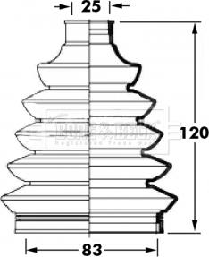 Borg & Beck BCB6048 - Faltenbalg, Antriebswelle alexcarstop-ersatzteile.com