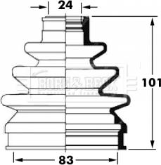 Borg & Beck BCB6027 - Faltenbalg, Antriebswelle alexcarstop-ersatzteile.com