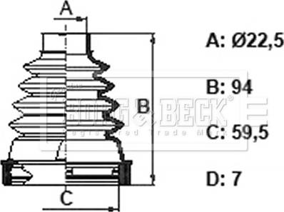 Borg & Beck BCB6399 - Faltenbalg, Antriebswelle alexcarstop-ersatzteile.com