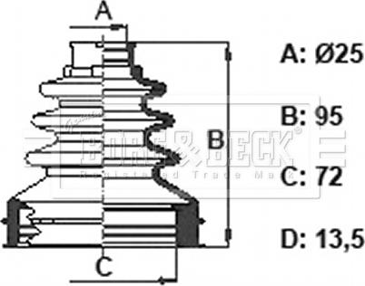 Borg & Beck BCB6392 - Faltenbalg, Antriebswelle alexcarstop-ersatzteile.com