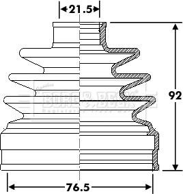 Borg & Beck BCB6312 - Faltenbalg, Antriebswelle alexcarstop-ersatzteile.com