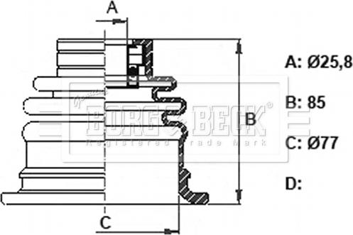 Borg & Beck BCB6327 - Faltenbalg, Antriebswelle alexcarstop-ersatzteile.com