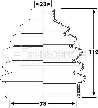 Borg & Beck BCB6251 - Faltenbalg, Antriebswelle alexcarstop-ersatzteile.com