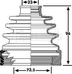 Borg & Beck BCB6222 - Faltenbalg, Antriebswelle alexcarstop-ersatzteile.com