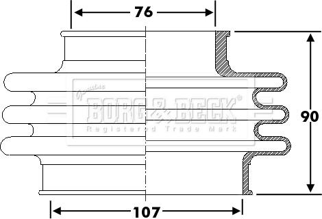 Borg & Beck BCB6276 - Faltenbalg, Antriebswelle alexcarstop-ersatzteile.com