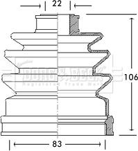 Borg & Beck BCB2613 - Faltenbalg, Antriebswelle alexcarstop-ersatzteile.com