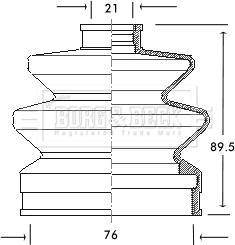 Borg & Beck BCB2045 - Faltenbalg, Antriebswelle alexcarstop-ersatzteile.com