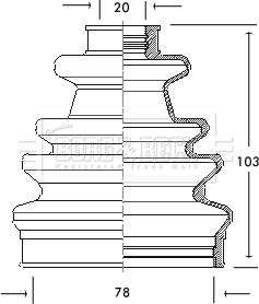 Borg & Beck BCB2041 - Faltenbalg, Antriebswelle alexcarstop-ersatzteile.com