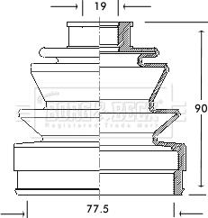 Borg & Beck BCB2048 - Faltenbalg, Antriebswelle alexcarstop-ersatzteile.com