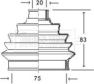 Borg & Beck BCB2004 - Faltenbalg, Antriebswelle alexcarstop-ersatzteile.com