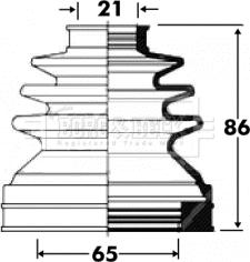 Borg & Beck BCB2850 - Faltenbalg, Antriebswelle alexcarstop-ersatzteile.com