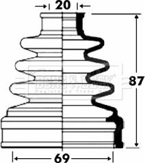 Borg & Beck BCB2858 - Faltenbalg, Antriebswelle alexcarstop-ersatzteile.com