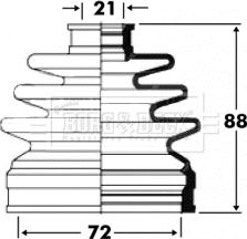 Borg & Beck BCB2813 - Faltenbalg, Antriebswelle alexcarstop-ersatzteile.com