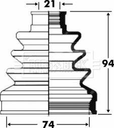 Borg & Beck BCB2821 - Faltenbalg, Antriebswelle alexcarstop-ersatzteile.com