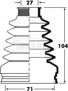 Borg & Beck BCB2878 - Faltenbalg, Antriebswelle alexcarstop-ersatzteile.com