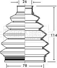 Borg & Beck BCB2347 - Faltenbalg, Antriebswelle alexcarstop-ersatzteile.com